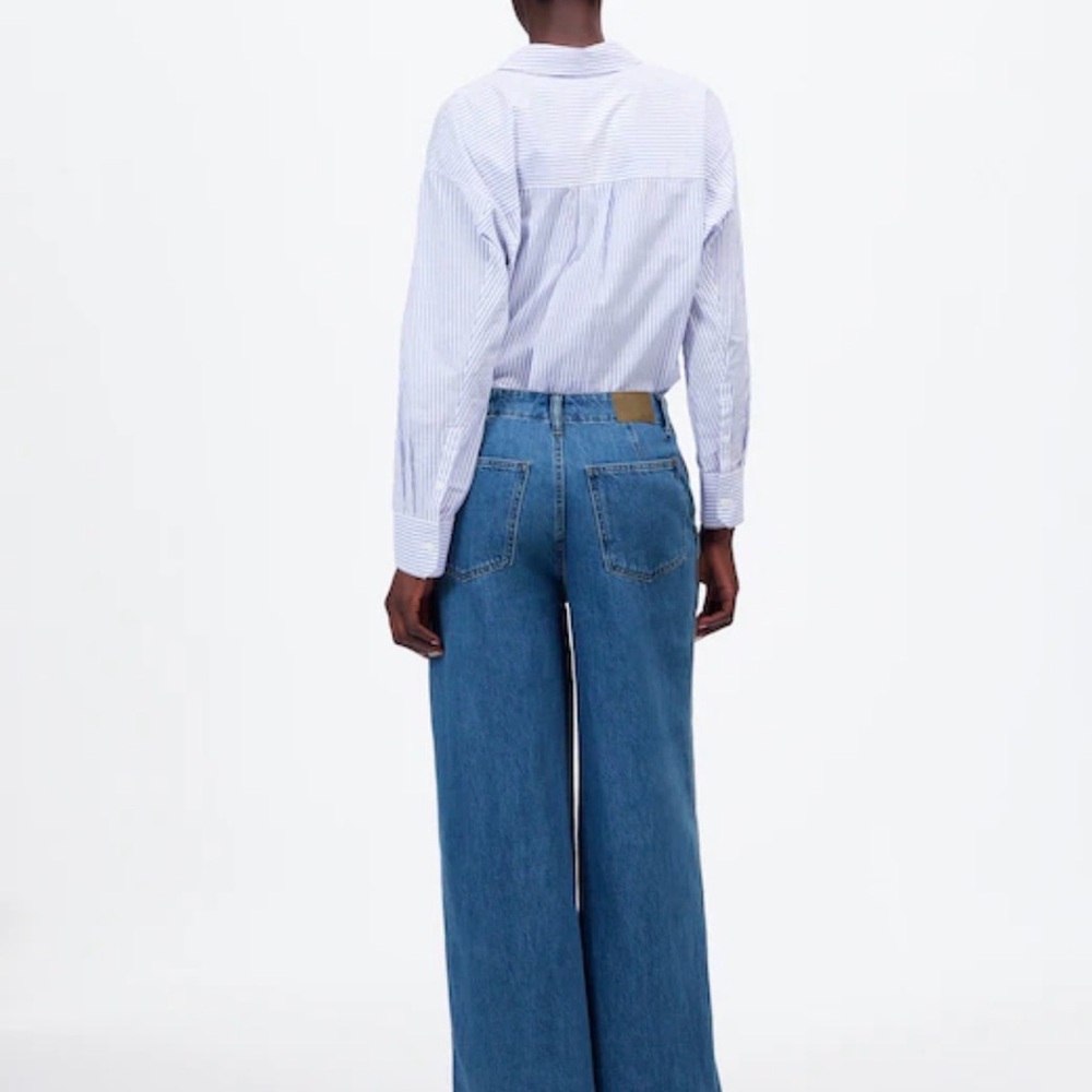 Madewell wide leg sweep trouser jeans